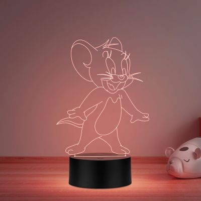 Cute jerry864 3D LED Night lamp for Kids 7 Color Changing Light with Remote Control